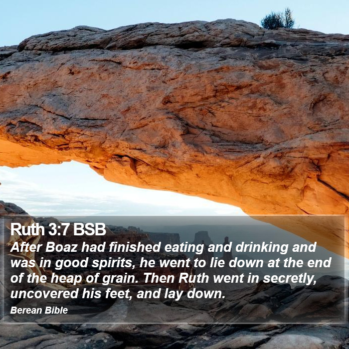 Ruth 3:7 BSB Bible Study