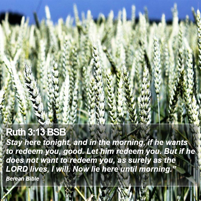 Ruth 3:13 BSB Bible Study