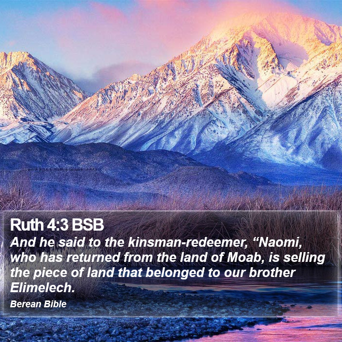 Ruth 4:3 BSB Bible Study