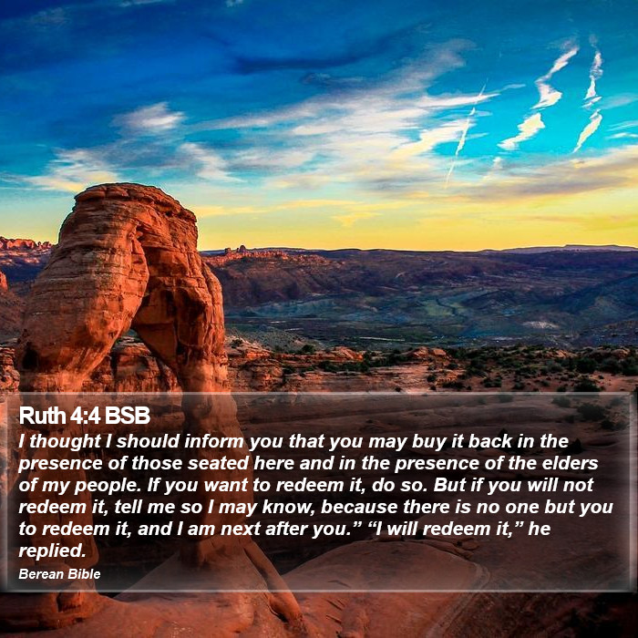 Ruth 4:4 BSB Bible Study