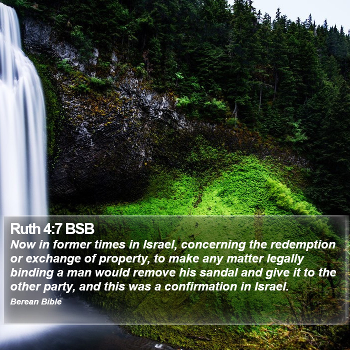 Ruth 4:7 BSB Bible Study