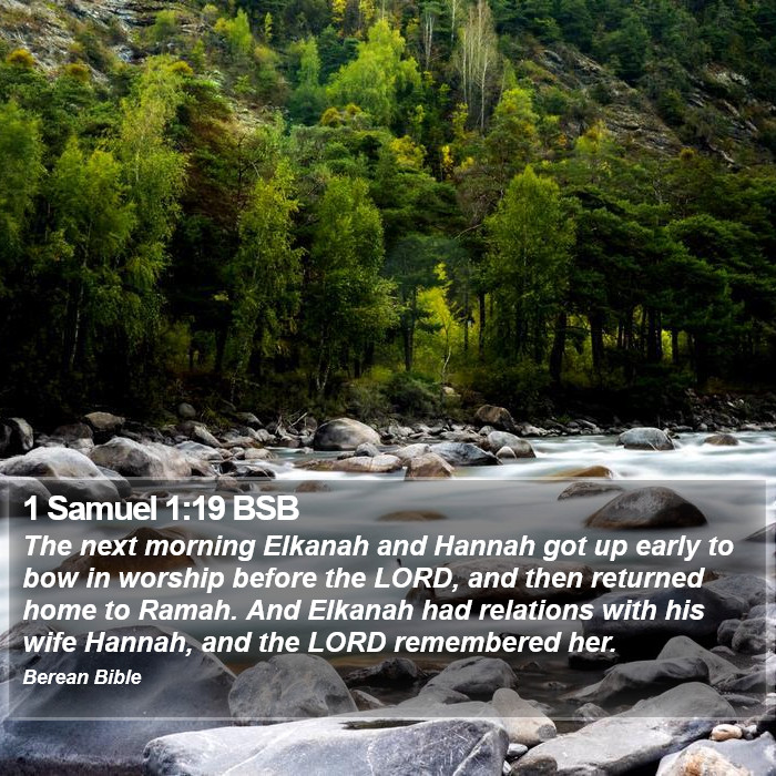 1 Samuel 1:19 BSB Bible Study