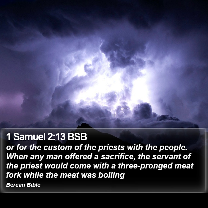 1 Samuel 2:13 BSB Bible Study