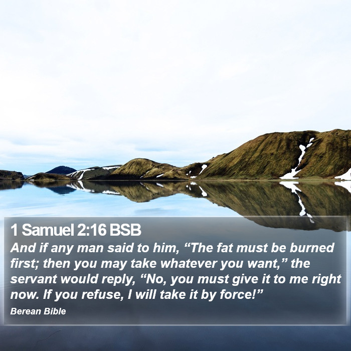 1 Samuel 2:16 BSB Bible Study