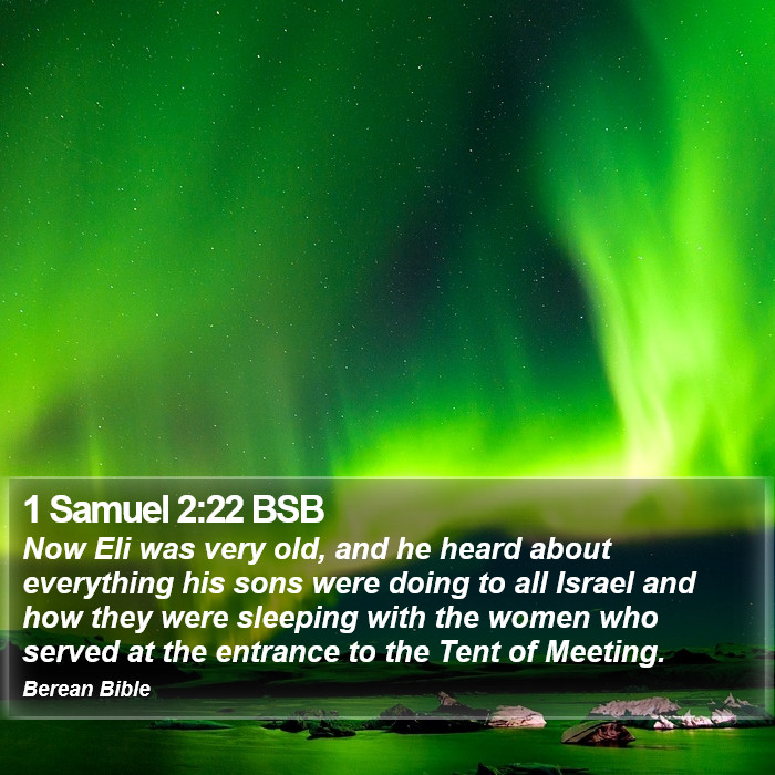 1 Samuel 2:22 BSB Bible Study