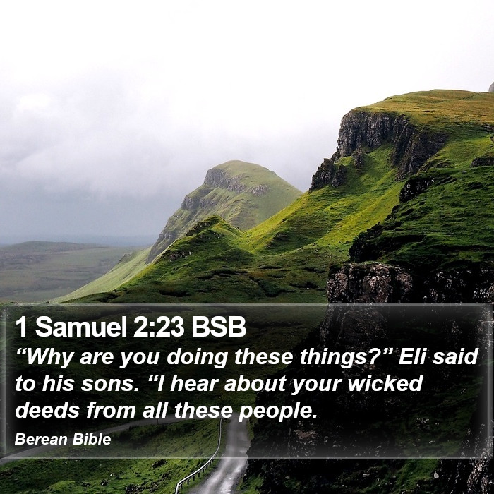 1 Samuel 2:23 BSB Bible Study