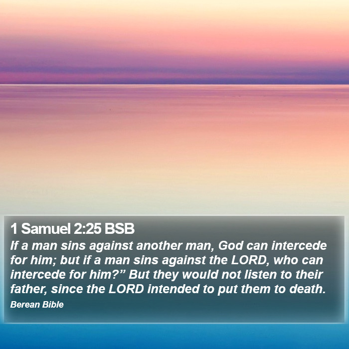 1 Samuel 2:25 BSB Bible Study