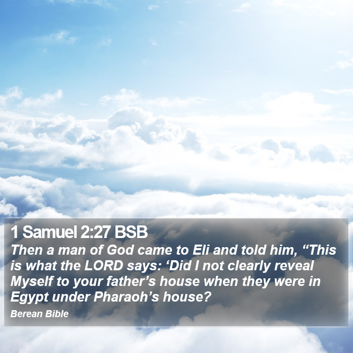 1 Samuel 2:27 BSB Bible Study