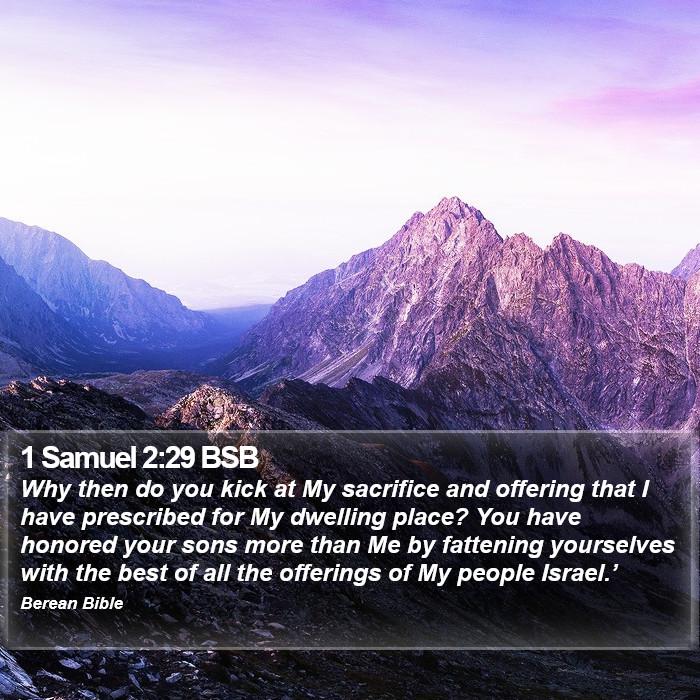 1 Samuel 2:29 BSB Bible Study