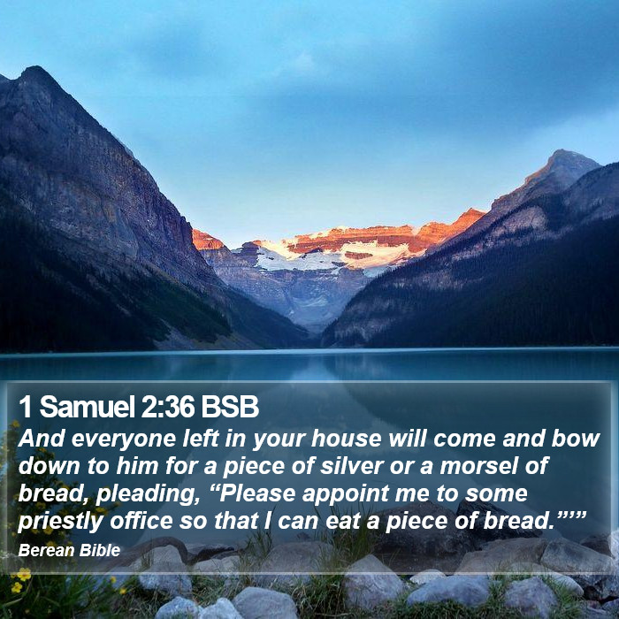 1 Samuel 2:36 BSB Bible Study