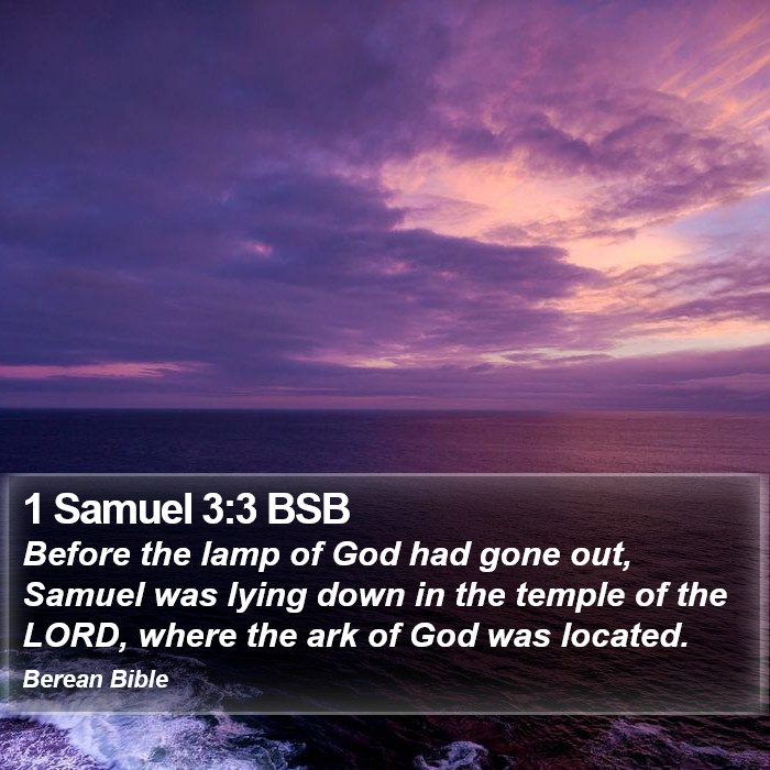 1 Samuel 3:3 BSB Bible Study