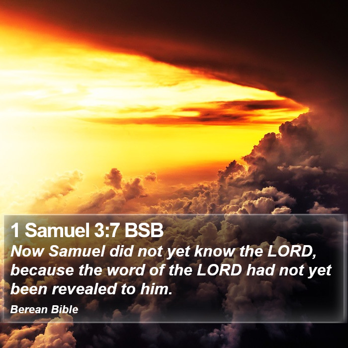 1 Samuel 3:7 BSB Bible Study