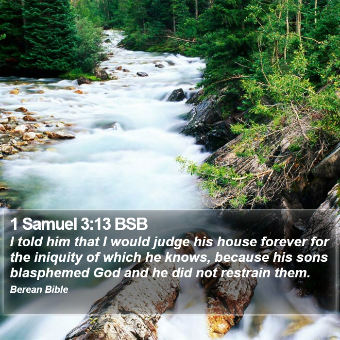 1 Samuel 3:13 BSB Bible Study