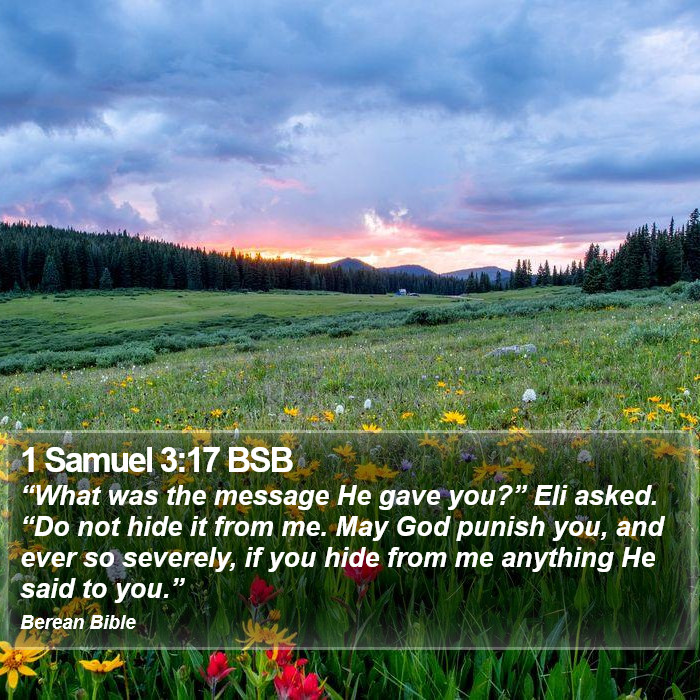 1 Samuel 3:17 BSB Bible Study