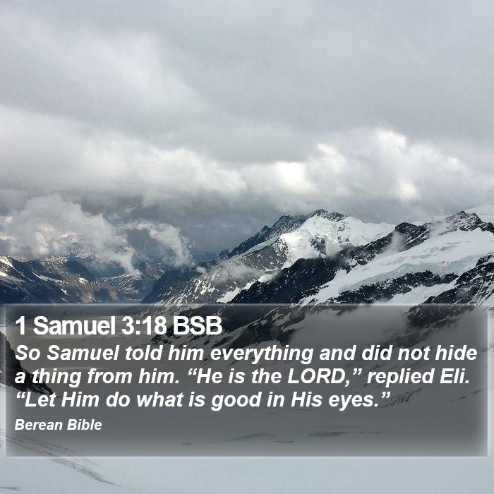 1 Samuel 3:18 BSB Bible Study