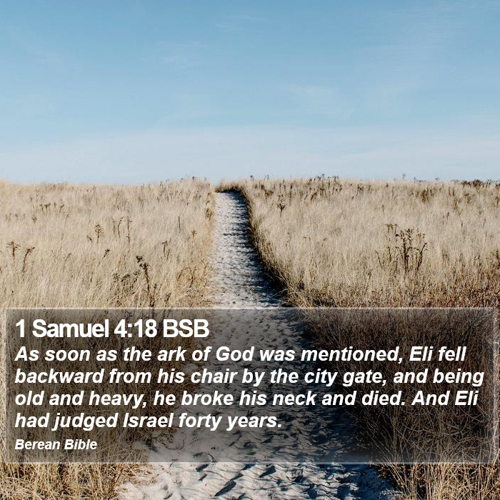 1 Samuel 4:18 BSB Bible Study