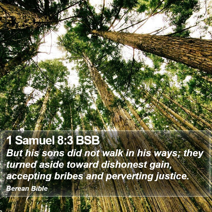 1 Samuel 8:3 BSB Bible Study