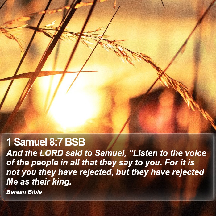 1 Samuel 8:7 BSB Bible Study