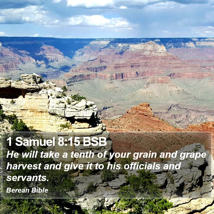 1 Samuel 8:15 BSB Bible Study