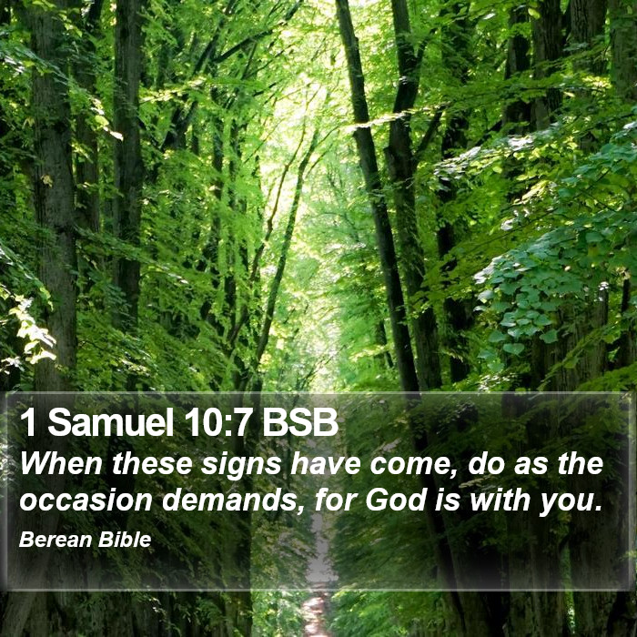 1 Samuel 10:7 BSB Bible Study