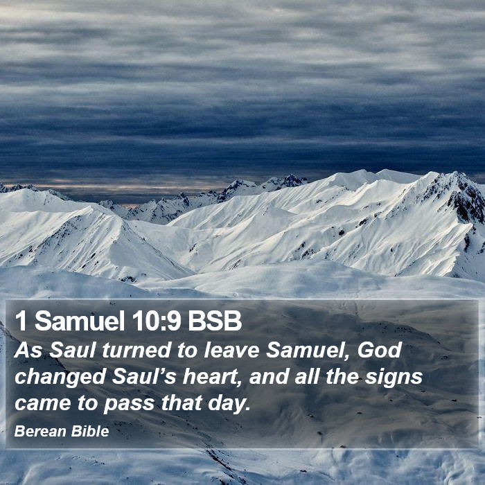 1 Samuel 10:9 BSB Bible Study