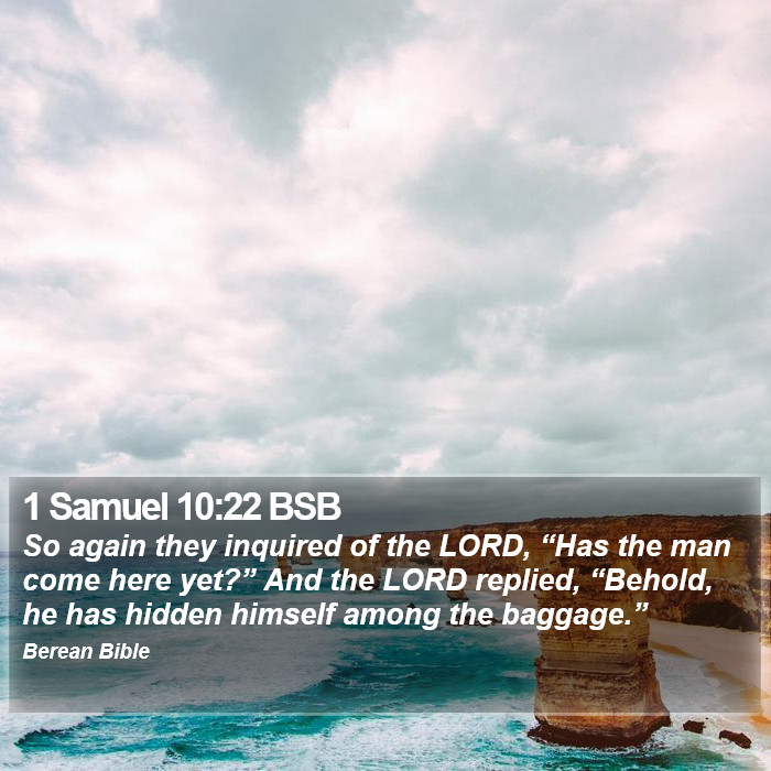 1 Samuel 10:22 BSB Bible Study