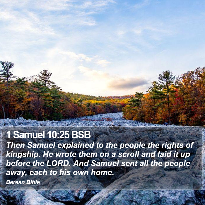 1 Samuel 10:25 BSB Bible Study