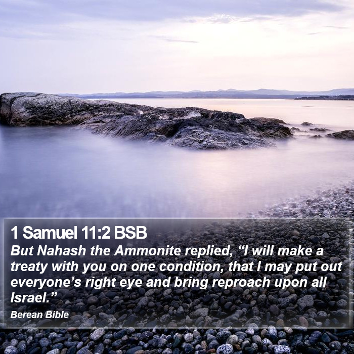 1 Samuel 11:2 BSB Bible Study