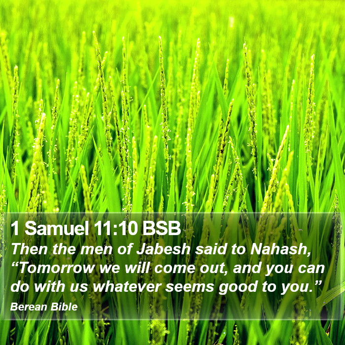 1 Samuel 11:10 BSB Bible Study