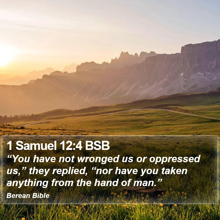 1 Samuel 12:4 BSB Bible Study