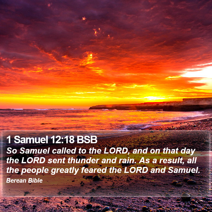 1 Samuel 12:18 BSB Bible Study