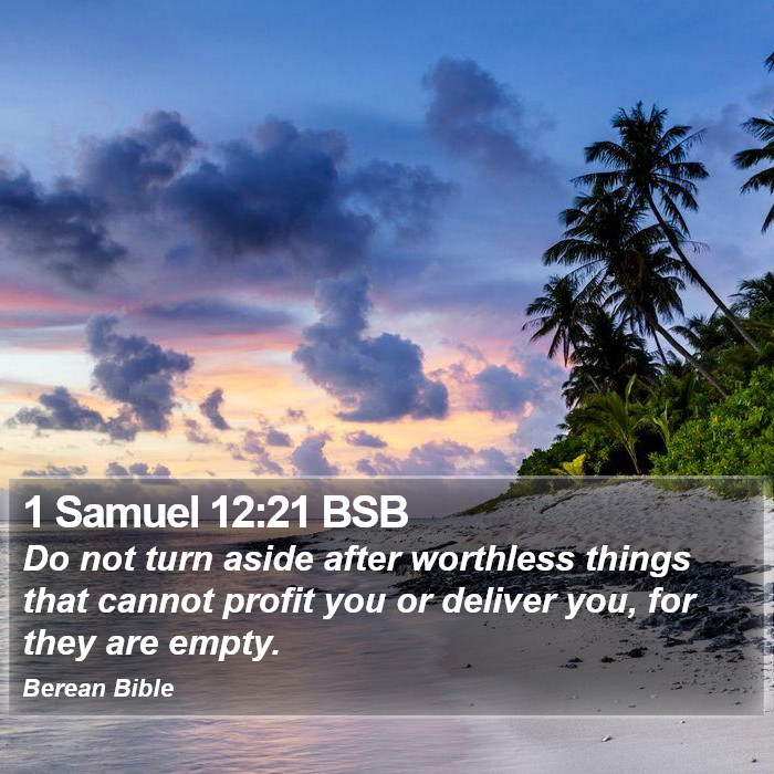 1 Samuel 12:21 BSB Bible Study