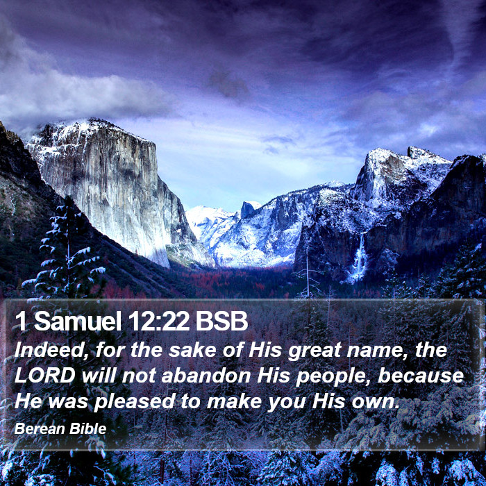 1 Samuel 12:22 BSB Bible Study