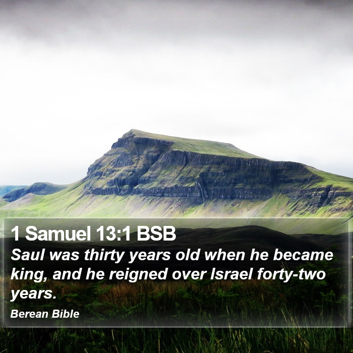 1 Samuel 13:1 BSB Bible Study