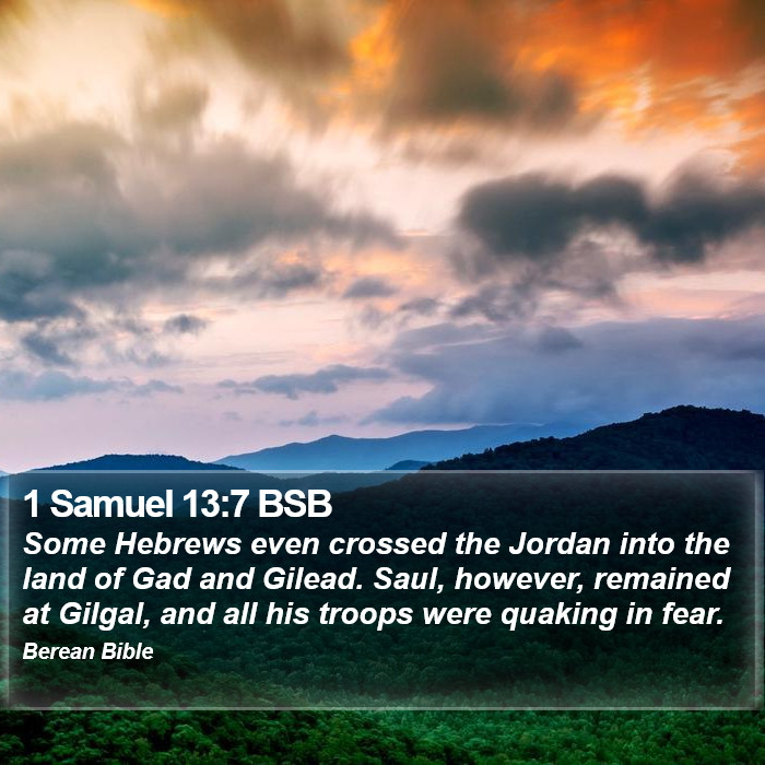 1 Samuel 13:7 BSB Bible Study