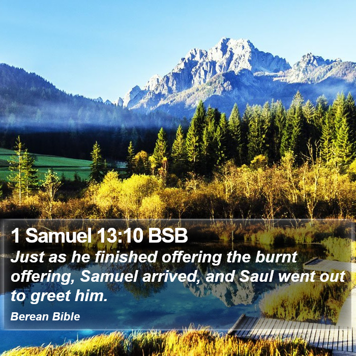 1 Samuel 13:10 BSB Bible Study