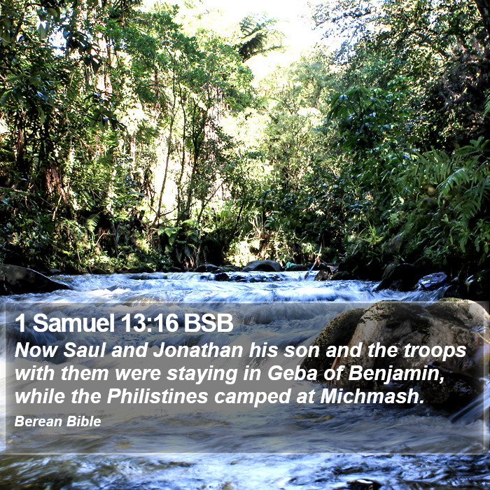 1 Samuel 13:16 BSB Bible Study