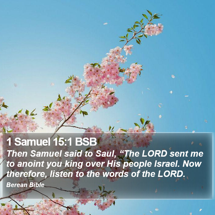 1 Samuel 15:1 BSB Bible Study