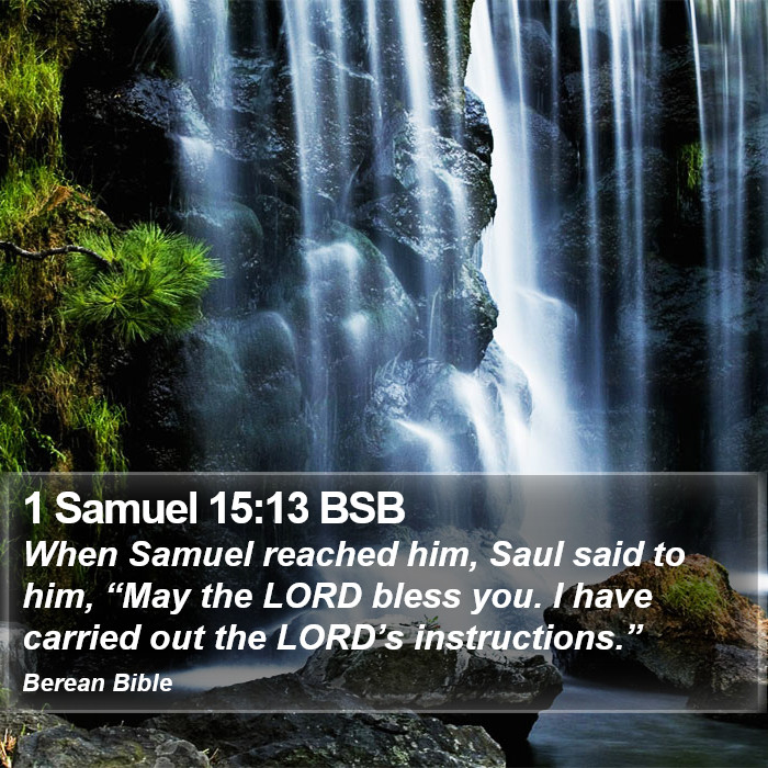 1 Samuel 15:13 BSB Bible Study