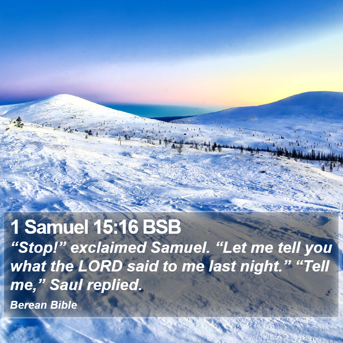 1 Samuel 15:16 BSB Bible Study