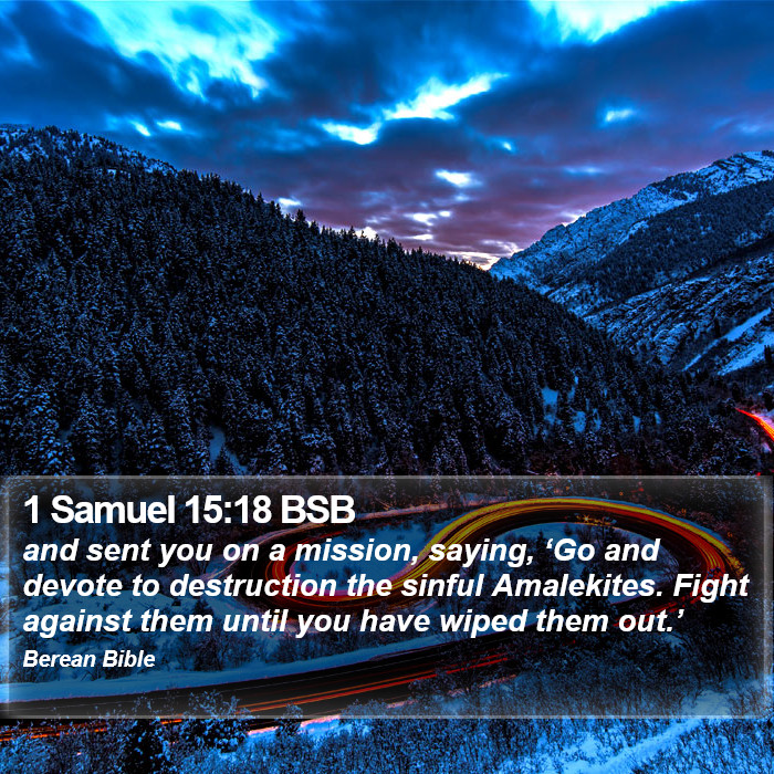 1 Samuel 15:18 BSB Bible Study