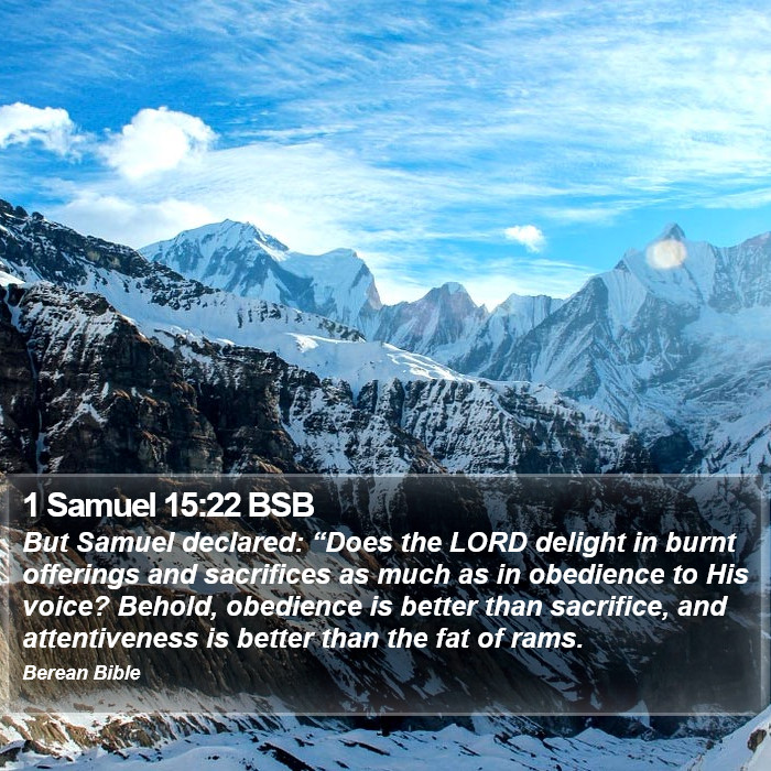 1 Samuel 15:22 BSB Bible Study