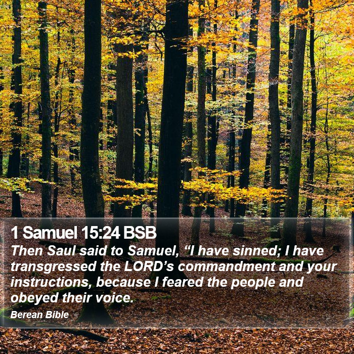 1 Samuel 15:24 BSB Bible Study