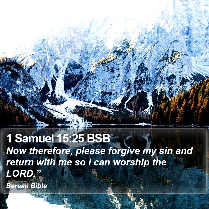 1 Samuel 15:25 BSB Bible Study