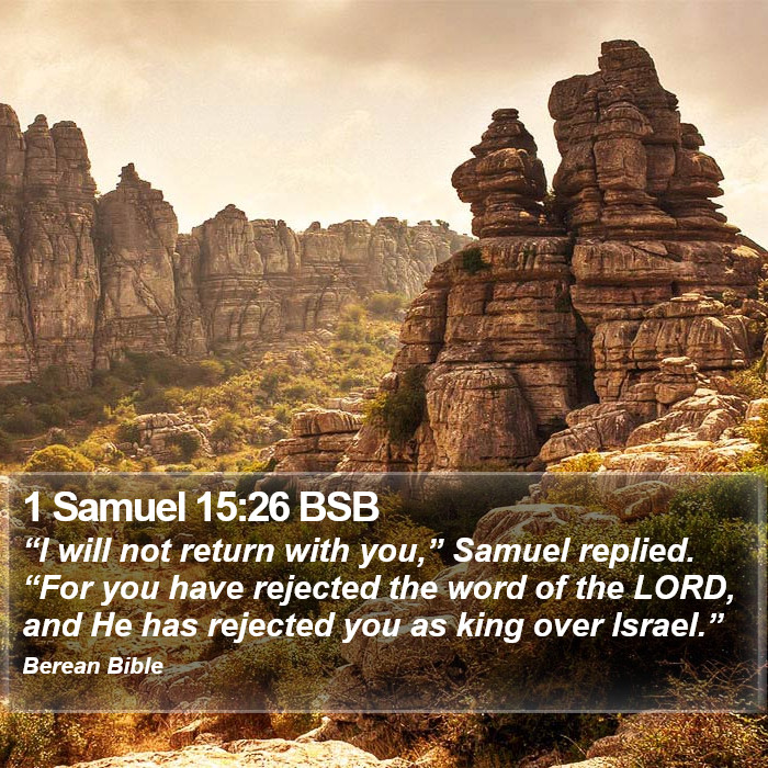 1 Samuel 15:26 BSB Bible Study