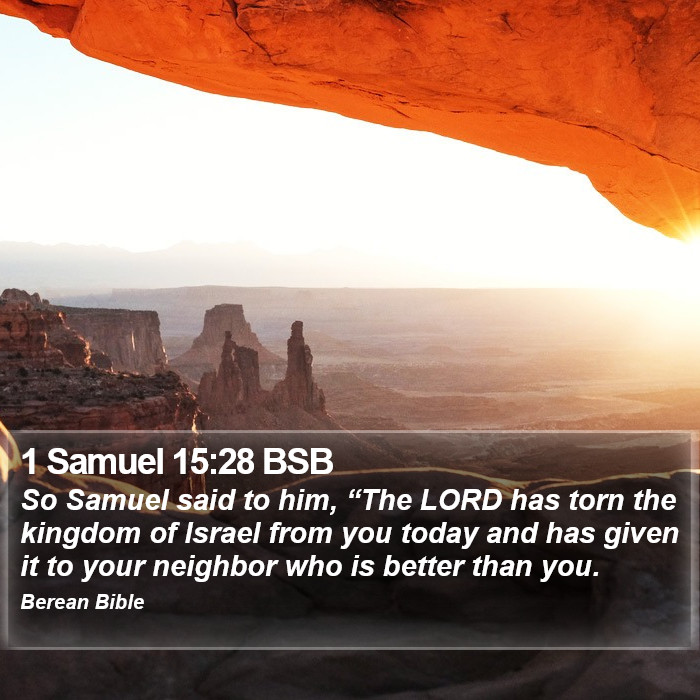 1 Samuel 15:28 BSB Bible Study