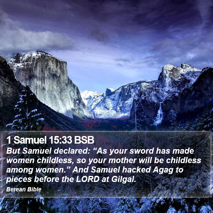 1 Samuel 15:33 BSB Bible Study