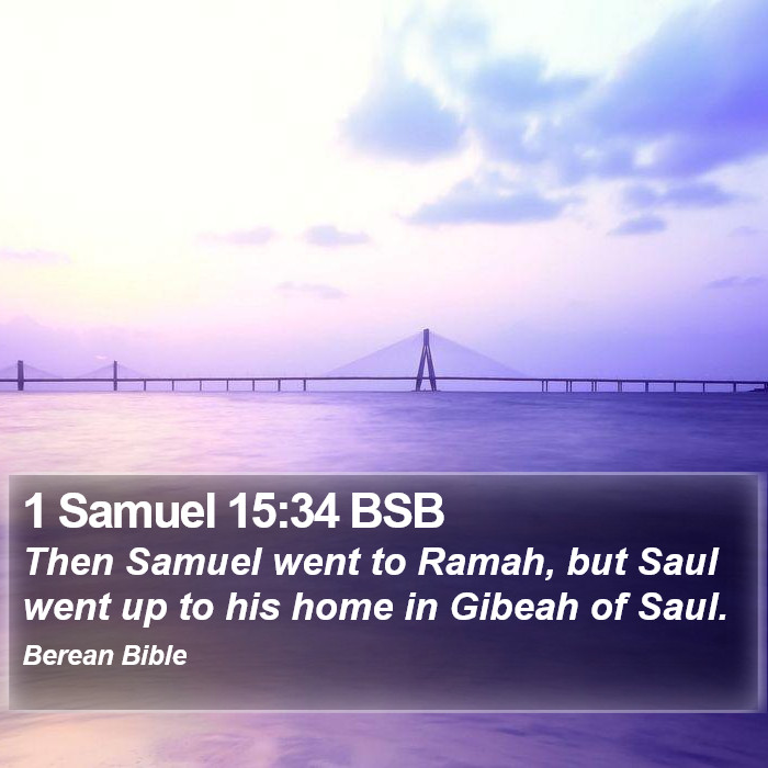 1 Samuel 15:34 BSB Bible Study