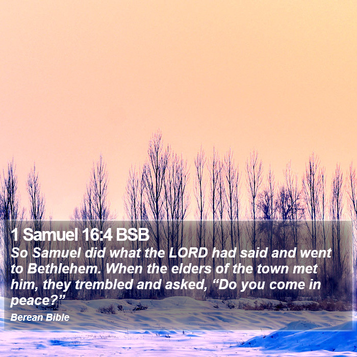 1 Samuel 16:4 BSB Bible Study