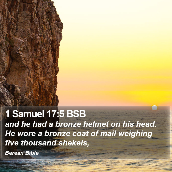 1 Samuel 17:5 BSB Bible Study